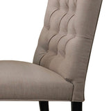Tan and Vintage Black Tufted Parson Chairs B062P182740