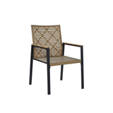 All Weather 5-Piece Patio Dining Table Sets, Patio Conversation Set Acacia Wood Table Top with 26863021