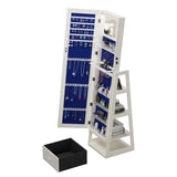 Jewelry Cabinet Armoire with Full Length, 360&deg Rotating, Lockable Storage Cabinet, Interior W3406P340475