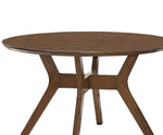 ZUN Classic Light Oak Finish 52-inch Round Dinng Table 1pc Mid-Century Modern Design X-Base Wooden B011P175774