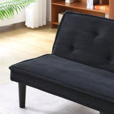 This 66-inch corduroy sofa bed flexibly adapt to the living room, apartment and bedroom, and it W3371P311444