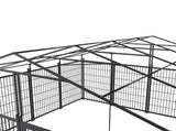 Large Dog Kennel Outdoor Pet Pens Dogs Run Enclosure Animal Hutch Metal Coop Fence with Roof Cover. W1820P318708