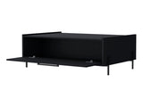 Black Coffee Table with Flip-Down Door B062P252207