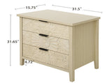 3-Drawer Storage Cabinet, Classic American Style Storage Organizer for Bedroom, Living 97297013