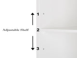 3-tier Single Door Mirror Indoor Bathroom Wall Mounted Cabinet Shelf White 48311781