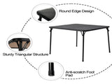 34" Folding Card Table, Square Portable Game Night Dining Table for Camping, Black 22061872
