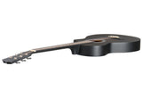 38 Inch Acoustic Guitar for Beginners, JF Body Shape, Basswood Folk Guitar in Matte Black, 6-String 06386937
