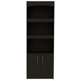Shell Beach 1-Drawer 3-Shelf Bookcase Black Wengue B06280137