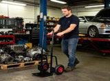 Heavy duty manual truck double handles 330 lb steel trolley for moving heavy platform truck 90186658