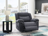 Domana Dark Blue Polished Microfiber Power Nirion Recliner with Lift, Heating& Massage Chair B2726P242436