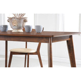 Retro Chestnut Dining Table with Angled Legs B062P153717