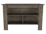 Rockaway 3-Shelf Kitchen Island Dark Brown and Onix B06280051