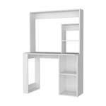 ZUN Palisades Computer Desk with Hutch and Storage Shelves White B062111731