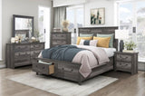 Gray Finish 2-Drawers Storage Nightstand 1pc Wooden Furniture Traditional Design Bedside Cabinet B011P227625