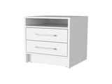 White 2-Drawer Nightstand B062P230639