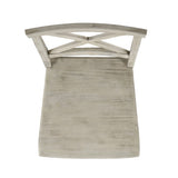 Roshan Farmhouse Acacia Wood Dining Chairs, Light Grey Wash 62888.00LGW