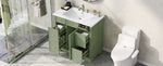 ZUN 36" Bathroom Vanity with Sink, One Cabinet with Three drawers and One Flip Drawer, Solid Wood and WF531253AAF