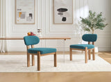 Wooden Dining Chairs Set of 2, Modern Fabric Upholstered Dining Room Chair Kitchen Chairs, Farmhouse W3244P316082