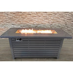 ZUN Steel Propane/Natural Gas Outdoor Fire Pit Table with Lid B120P197806