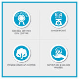 100% Egyptian Cotton 6 Piece Towel Set B03599337