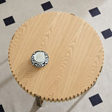 ZUN Modern Handcraft Drum Coffee Table 31.5 inch Round Coffee Table for Living Room,Small Coffee Table W2582P167668