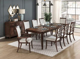 Traditional Dining Side Chairs Set of 2pc, Cherry Finish Wooden Beige Upholstered Seat Formal Chairs B011P309916