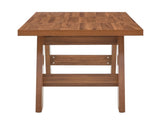 7131.5inches Walnut Wood Grain MDF Splicing Rectangular Dining Table.Double-panel outward-sloping W1151P434798