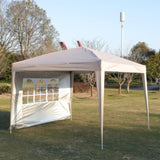 ZUN Outdoor 10x 10Ft Pop Up Gazebo Canopy Tent Removable Sidewall with Zipper,2pcs Sidewall with 86281517