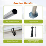 20x20 FT Party Tent with 2 Storage Bags & Removable Sidewalls, Outdoor Canopy Gazebo for Carport 09080861