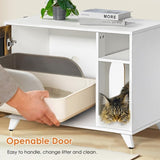 ZUN Litter Box Enclosure,Modern Hidden Cat Litter Box Enclosure Furniture with Scratching Pad for Living W1687P181832