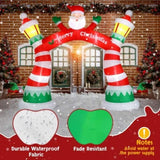 8.9 FT Lighted Christmas Inflatable Archway, Inflatable Santa Claus Christmas Arch, Blow Up Yard 72604457