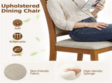 2PCS Ergonomic Padded Back Dining Chair, Rubber Wood Frame 330 LBS Capacity Kitchen Chair 31067046