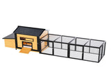 118" Large Wooden Chicken Coop Outdoor Hen House with Nesting Box, Leak-Proof Pull-Out Tray, Asphalt 27993479