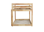 ZUN Solid Wooden , Solid Rubber Wooden Twin over Twin Loft Bed with Ladder ,Upper and Bottom Bed W504P191652