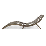 LAHAINA WOOD FOLDABLE CHAISE LOUNGE - GREY 57076.00GRY