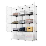 ZUN 12-Cube Storage Shelf Cube Shelving Bookcase Bookshelf Organizing Closet Toy Organizer Cabinet White 74988135