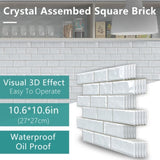 48 Pcs Peel And Stick Wall Tiles Backsplash For Kitchen Bathroom Wall Water Resistant Oil-Proof 66234607