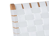 Outdoor Acacia Wood and Rope Weave 3 Piece Chat Set, White and Teak 33691109