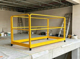 6ft Scaffolding Safety Guardrail, 55.4 lbs Rustproof Carbon Steel Baker Style Guard Rail System 65628391