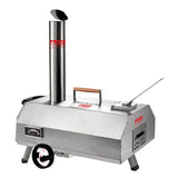 ZUN Semi-Automatic Silver 12 Outdoor Pizza Oven Portable Wood Fired Pizza Oven Outdoor Cooking Pizza 85056875