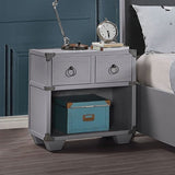 ZUN 1 Drawer Nightstand with One Open Compartment in Gray Finish B016P256488