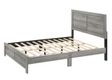 1pc Queen Size Rustic Robust Platform Bed Clean-lined Headboard Wood Grain Finish Gray B2741P333941