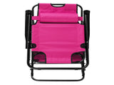 Portable Dual Purposes Extendable Folding Reclining Chair Pink 14453028
