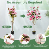 51" Artificial Magnolia Tree With 18 Magnolia Flowers 55616831