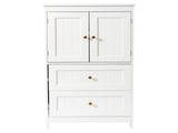 White MDF with vertical stripes, 60*30*110cm, 2 drawers, 2 doors, bathroom vanity 61168409