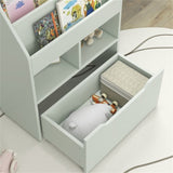 ZUN Kids Shelf Book/Storage Cabinet-Gray 65235824