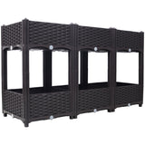 Planter Raised Beds - Elevated Planter Garden Box with Drainage Plug Raised Garden Beds for W465P187505