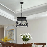 ZUN (Same as W1340111203/L1009) 4-Light Farmhouse Chandeliers For Dining Room Black(No Bulbs) W1340P206636