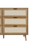 ZUN Modern 6 Drawer Dresser Wood Cabinet 94366011