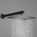 ZUN 10 inch Shower Head Bathroom Luxury Rain Mixer Shower Complete Combo Set Wall Mounted TH6001MB